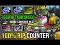How to Delete Hard Counter Pick with 550 Attack Speed Unlimited Crit Annoying Sniper Dota 2