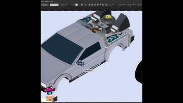 #shorts  - How i made Delorean "Back to the Future" Car in Adobe Illustrator  |  MAD BOX