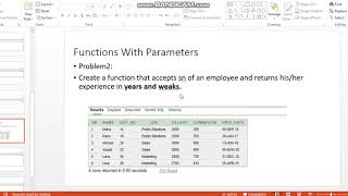 Stored Functions in pl/sql - part 2