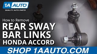 How to Replace Rear Sway Bar Link 98-07 Honda Accord