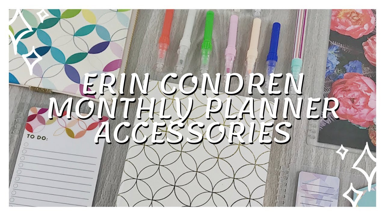 NEW! 2022 Erin Condren MONTHLY Planner Additional Accessories YouTube