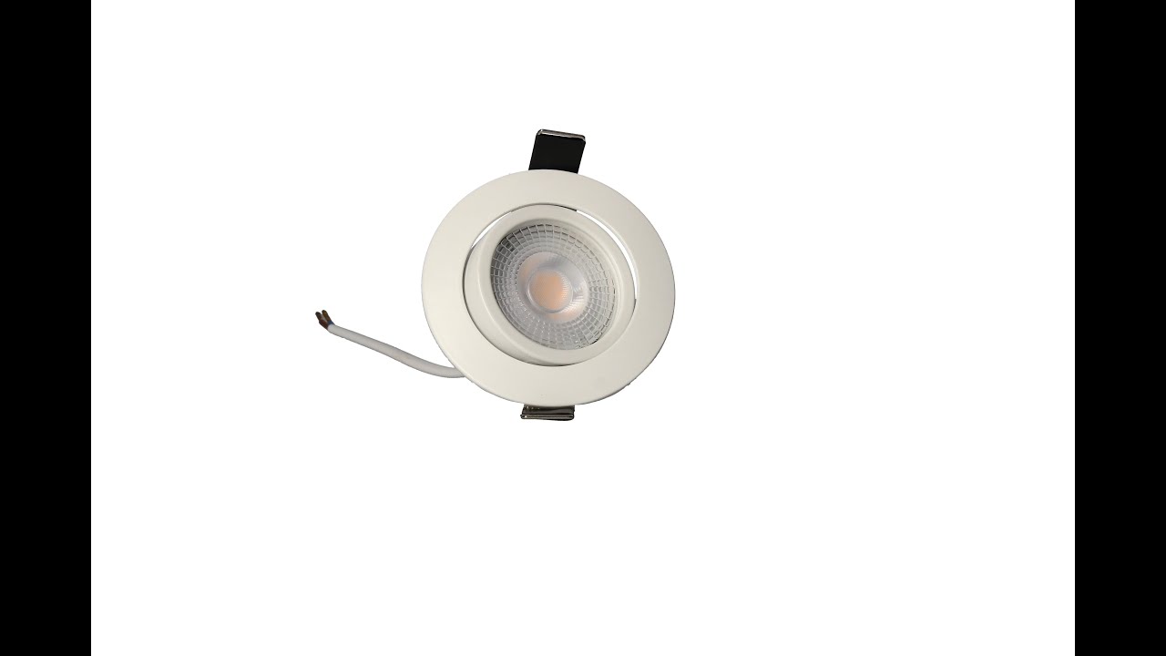Spot LED remplaçable encastrable orientable et dimmable 230V 5W 400lm 4000K  82mm blanc