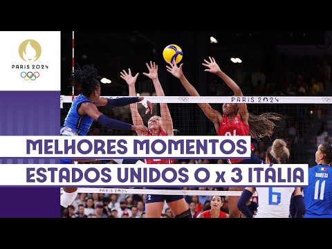 Vôlei Feminino: ESTADOS UNIDOS 0 x 3 ITÁLIA - Final 🏐 | #Paris2024 Melhores Momentos