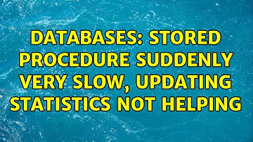 Databases: Stored procedure suddenly very slow, updating statistics not helping