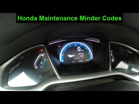 2016 Honda Civic Maintenance Codes! Maintenance Minder What they mean! 1.5 Turbo