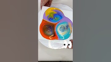 🫗Triple Cup Acrylic Pour in 27 Seconds – Mesmerizing Fluid Art