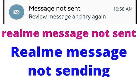 how to fix realme message not sent | realme message not sending