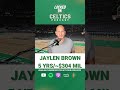 Jaylen Brown, Boston Celtics, agree to 5-year extension worth up to $304 million