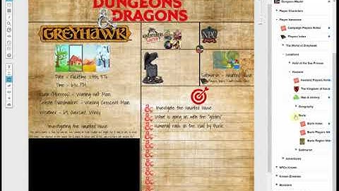 Roll20 Campaign Organization