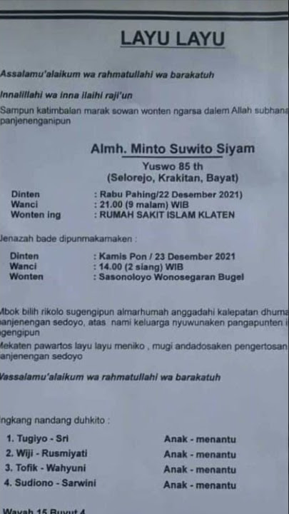 Mbah Minto (Klaten) Meninggal - [Suargo Langgeng Mbah]