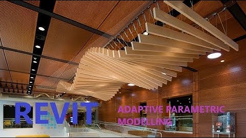 Revit adaptive parametric lesson (hanging battens) using a reporting parameter