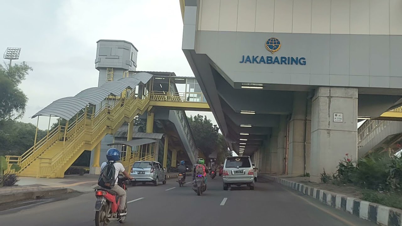 perjalan menuju  Opi mall Jakabaring Palembang