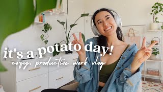 🥔 Potato Day Vlog | Spend a Cozy, Productive Work Day with Me!