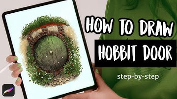 Hobbit Door - Procreate Watercolor Painting Tutorial