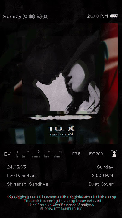 TAEYEON 태연 - 'To. X' (Duet Cover by Daniel, Aoi) #kpop #taeyeon #baekhyun #tox