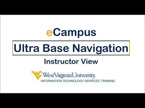 eCampus Ultra Base Navigation Introduction for Instructors