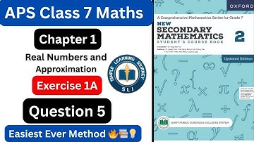 Class 7 APS Math | Exercise 1A Question 5 Full Solution | Decimal Fractions Explained