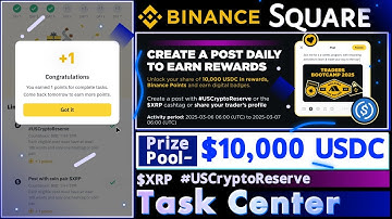 Binance Square Task Center || How Create a Post Daily to Earn Rewards || Binance Points and USDC