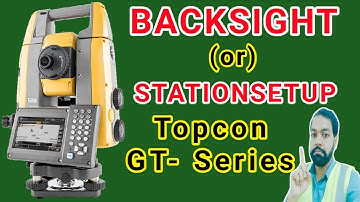 how to backsight or station setup topcon GT-SERIES or topcon DS101AC series in urdu hindi