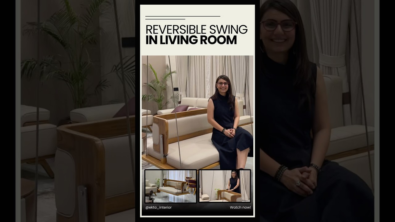 Reversible Swing in Living Room 🤩 | Interior Design Ideas #home