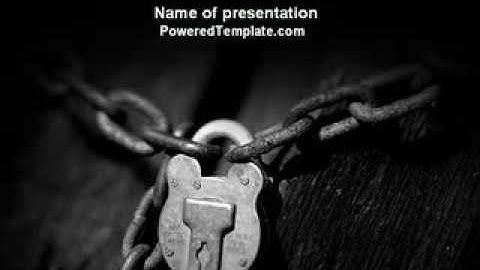 Lock This Door With Big Chain PowerPoint Template by PoweredTemplate.com