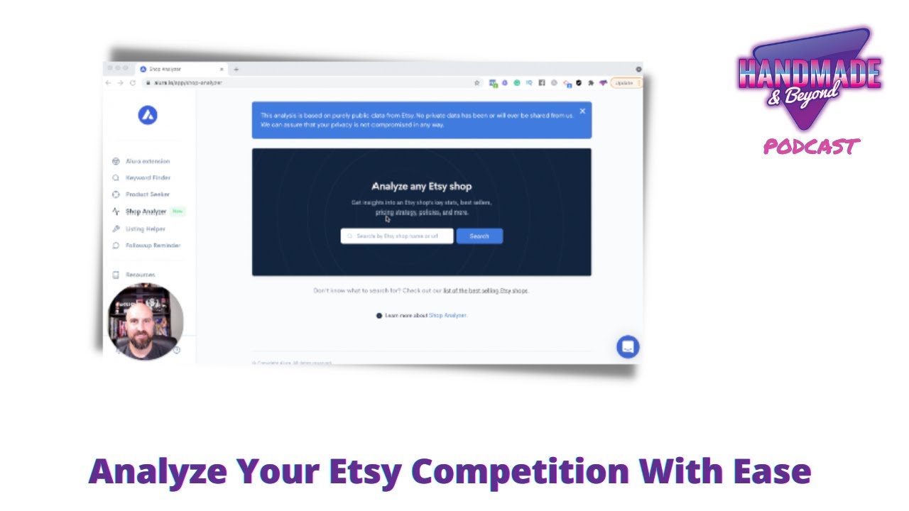 Update New Analyze Your Etsy Competition With Ease - New Alura Shop Analyzer Tool