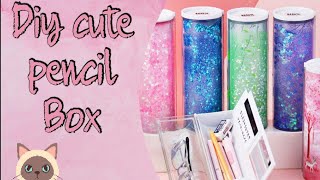 How to make pencil box/Diy homemade cute pencil box/paper crafts/School supplies DIY ideas