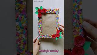 Beautiful photo frame ideas ?✨crafts easycraftideas photoframeideas shortsviral shorts music