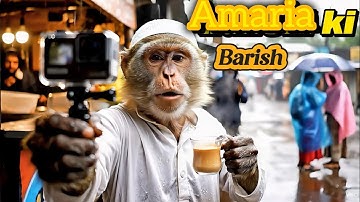 अमरिया Ki Barish || Ai monkey video || Ai monkey vlogs (GOOGLE VEO 3)