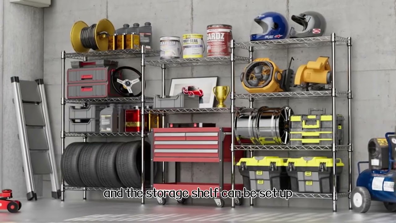 6 Wire Shelving Steel Storage Rack for Laundry Bathroom Kitchen Pantry Closet Chinese Factory