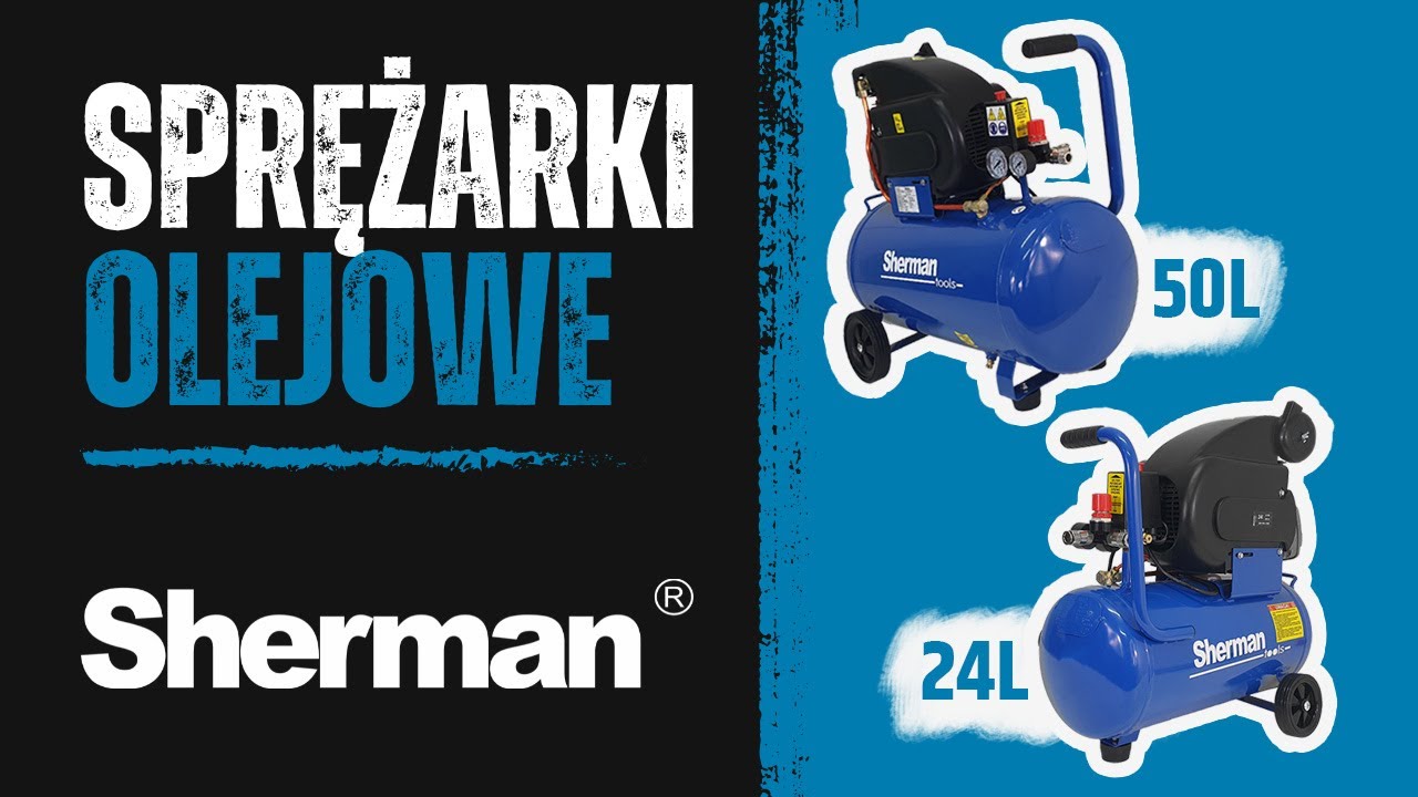 Kompresor tłokowy olejowy Sherman AC2420 / 1,5 kW / 230 V