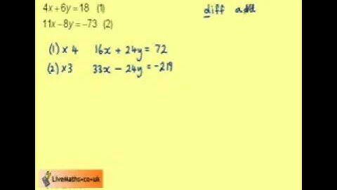 Solving Simultaneous Equations by Elimination Example 3