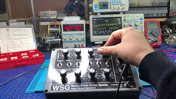 MFOS WSG Weird Sound Generator thru Oscilloscope