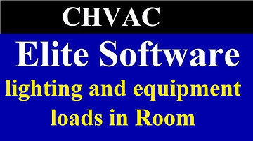 Entering lighting and equipment loads in Room Data | Elite Software | Chvac Load Calculations