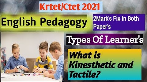 Krtet/Ctet 2021 English Pedagogy (Types Of Learner