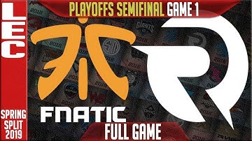Fnatic vs Origen Game 1 Full - LEC Playoffs Semifinals Spring 2019 - FNC vs OG G1