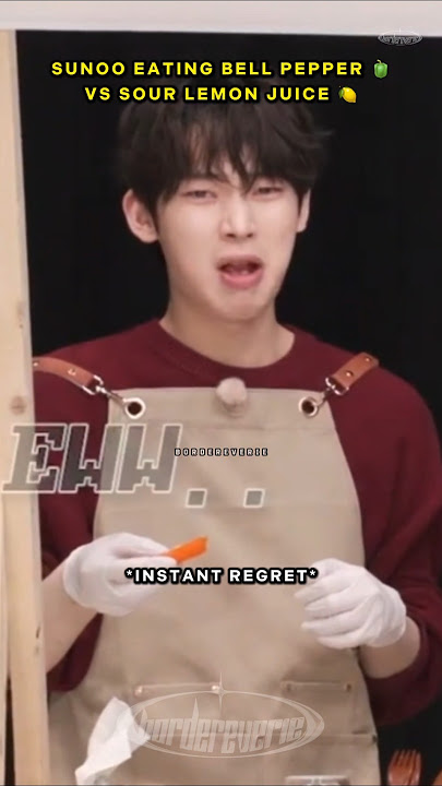 SUNOO face while eating bell pepper vs drinking sour lemon juice 😂😭 #sunoo #enhypen #yunki #sunghoon