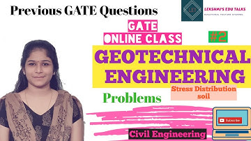 GATE Online Class 2 -Problems  | Geotechnical Engineering | Stress Distribution in Soil | Malayalam