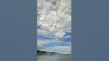 Thrust Vector Control Model Rocket (light crosswind)