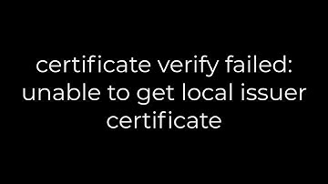 Python :certificate verify failed: unable to get local issuer certificate(5solution)
