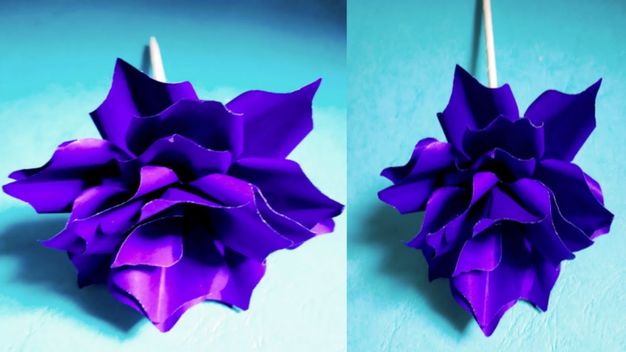 Easy craft paper flowers making ideas DIY beautiful flowers Home decor YouTube