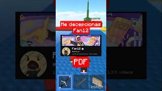 Fan12 PDF #roblox #youtubeshorts #polemica