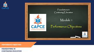 Celebrity Foundations in  Continuing Education - Performance Objectives Wealth