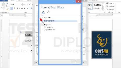 Modify the title cert4u video lessons of the current document using the following text effects:...