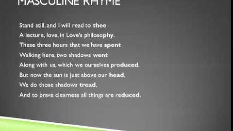 Masculine Rhyme