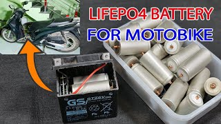 Build a 4S 14.4v 6000mAh Lithium 32650 LifePO4 battery for Motobike starting