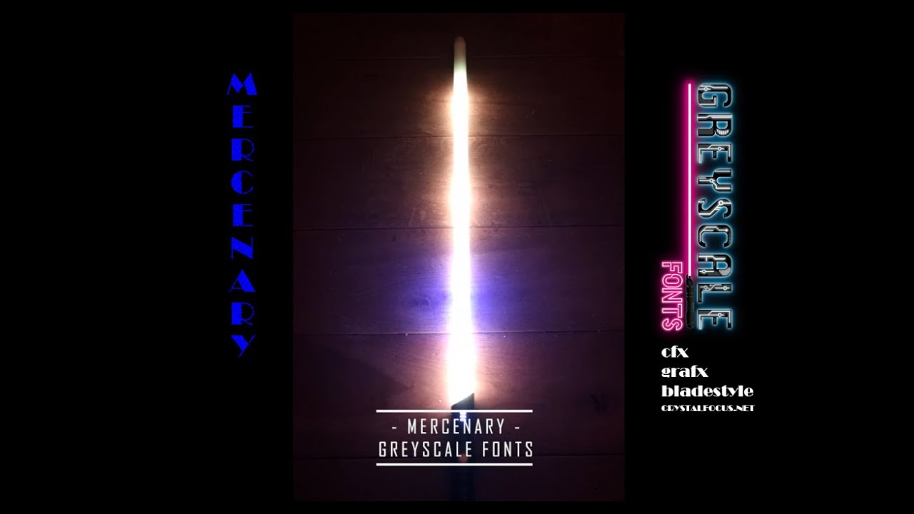 Crystal focus 10 (CFX) lightsaber GraFx bladestyle for soundfont 'Mercenary' by GreyscaleFonts