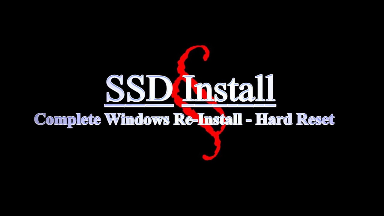 How To: Clean Install Windows 21 with SSD Install