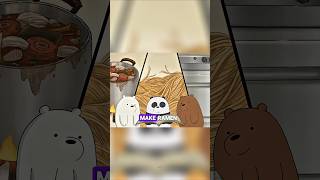 When IceBear, Panda and Grizz was learning how to cook and trying to make ramen!! #webarebears When IceBear, Panda and Grizz was learning how to cook and trying to make ramen!! #webarebears