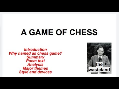 A Game of Chess by T.S. Eliot/ summary and analysis of A Game of